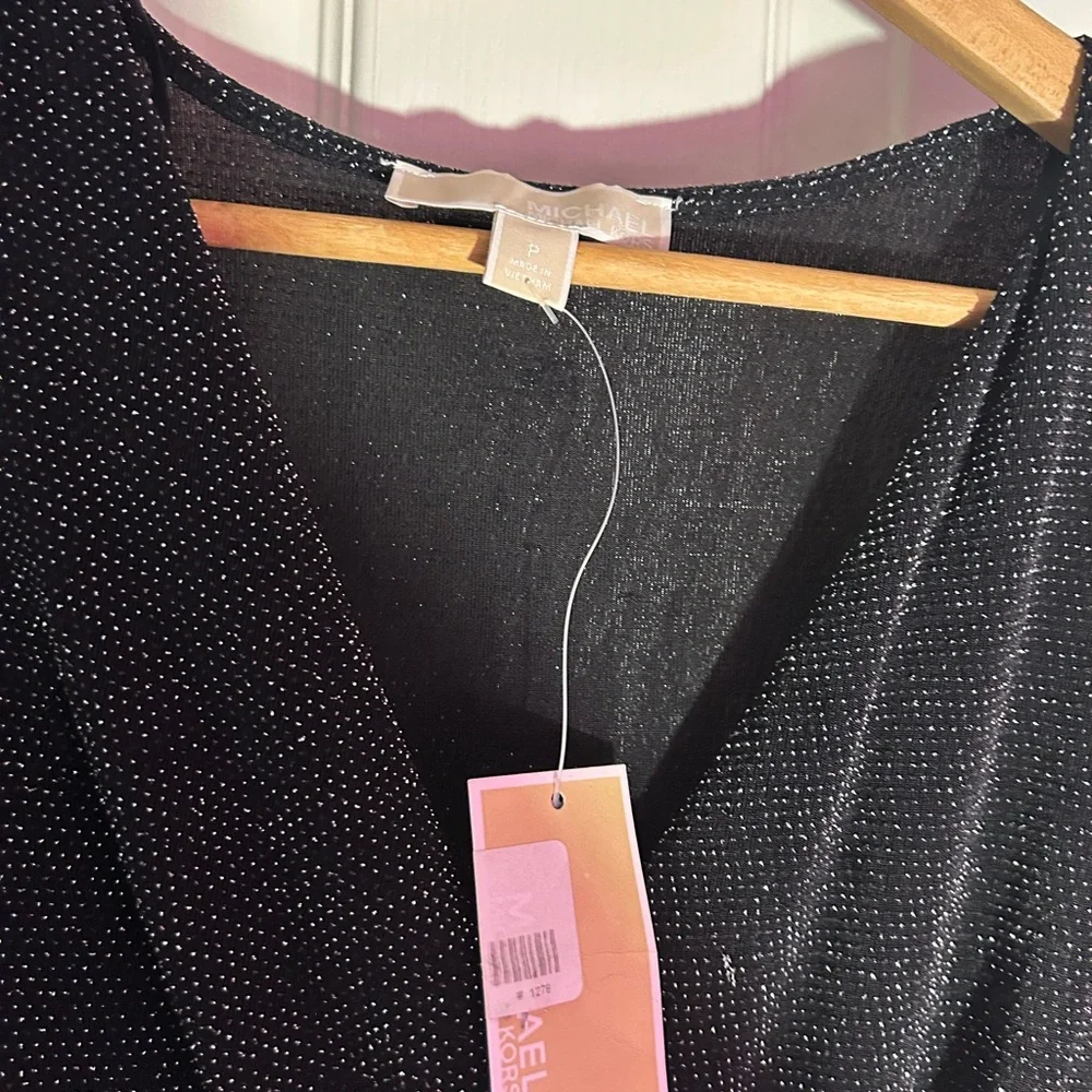 Michael Kors Black Long Sleeve Wrap Dress - Picture 3 of 9